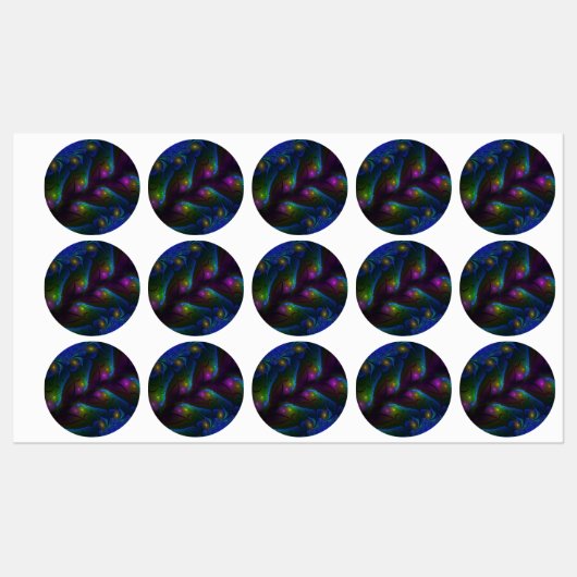 光カラフル抽象芸術フラモダンルトリップ（幻覚体験）のようなタル ラベル (シート)