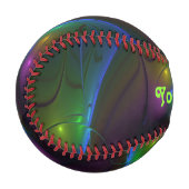 光カラフル抽象芸術モダンフラクタル名 野球ボール (正面左)