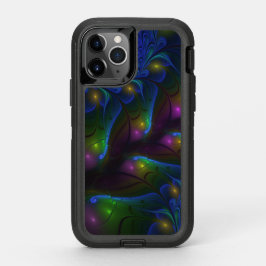 光カラフル抽象芸術モダンフラクタル オッターボックスディフェンダーiPhone 11 PROケース