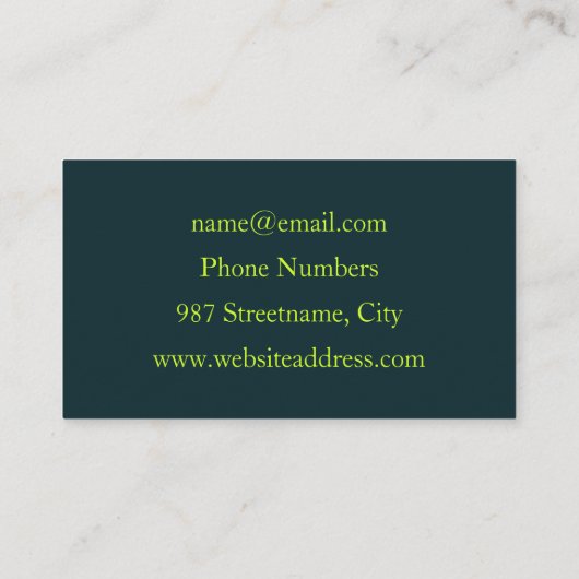 光カラフル抽象芸術モダンフラクタル 名刺 (裏面)