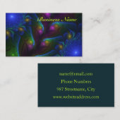 光カラフル抽象芸術モダンフラクタル 名刺 (正面/裏面)