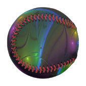 光カラフル抽象芸術モダンフラクタル 野球ボール (正面左)