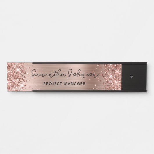 光ガーリー輝フェイクバラ金箔 サインプレート (正面)