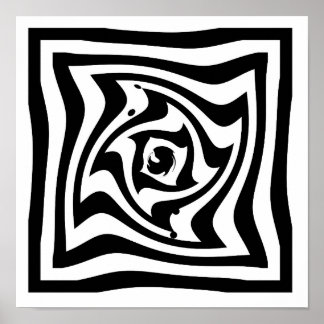 光サイケデリックスケッチ ポスター