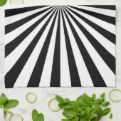 光サンバースト式紡績輪デザイン キッチンタオル (折り畳み)