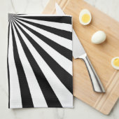 光サンバースト式紡績輪デザイン キッチンタオル (四つ折り)