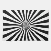 光サンバースト式紡績輪デザイン キッチンタオル (横)