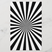 光サンバースト式紡績輪デザイン 便箋 (正面)