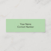 光シンプル緑エレガント犬フォトペット スキニー名刺 (裏面)