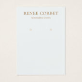 光シンプル青色イヤリングジュエリー表示カード (正面)