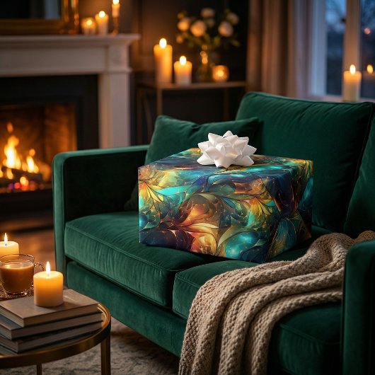 光スレッド： 3Dライトウィーブデザイン ラッピングペーパーシート