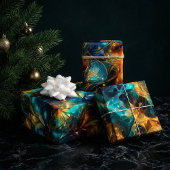 光スレッド： 3Dライトウィーブデザイン ラッピングペーパーシート