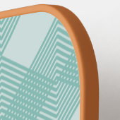 光ターコイズブルーダイヤモンド回路パターン ピックルボールラケット (左詳細)