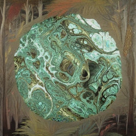 光ティール（緑がかった色）と灰色フェイク大理石丸い枕 ラウンドクッション