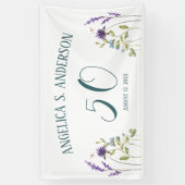 光ティール（緑がかった色）パーソナライズされた文字水色フローラ 横断幕 (縦)