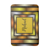 光トンネルのカラフルグラトリップ（幻覚体験）のようなフィック名 バスマット (正面縦)