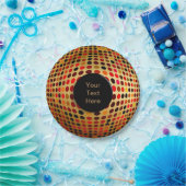 光ドット錯覚カスタム文字 ペーパープレート (パーティー)