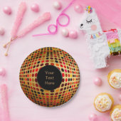 光ドット錯覚カスタム文字 ペーパープレート (パーティー)