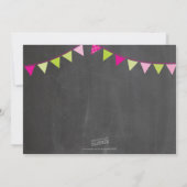 光バプテスマ明るいはっきりした黒板 招待状 (裏面)