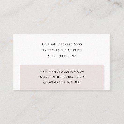 光バラグレー色ブロックモダンミニマル 名刺 (裏面)