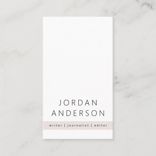 光バラグレー色ブロックモダンミニマル 名刺 (正面)