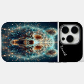 光バーストでスカルを負う Case-Mate iPhoneケース (裏面 (横))