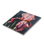 光パステル実在クリムゾンピンクアイリスセラミックタイル タイル (側面)