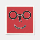 光パワー スタンダードカクテルナプキン (正面)