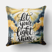 光パーソナライズされたをクリスチャンに当てなさい クッション (裏面)