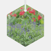 光パーソナライズされた円形セラミックオーナメント ガラスオーナメント (正面)