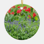 光パーソナライズされた円形セラミックオーナメント セラミックオーナメント (正面)