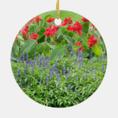 光パーソナライズされた円形セラミックオーナメント セラミックオーナメント (裏面)