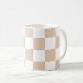 光パーソナライズされた市松模様に中立 コーヒーマグカップ (正面右)