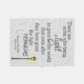 光パーソナライズされた感動的が残る フリースブランケット (正面(横))