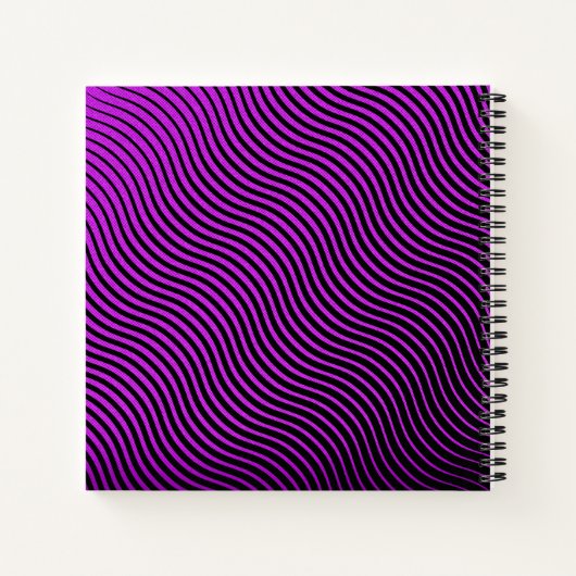 光パーソナライズされた波Sketchbook ノートブック (裏面)