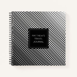 光パーソナライズされた波Sketchbook ノートブック