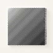 光パーソナライズされた波Sketchbook ノートブック (裏面)