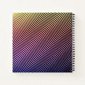 光パーソナライズされた波Sketchbook ノートブック (裏面)