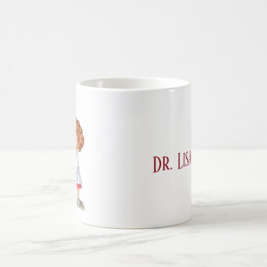 光パーソナライズされた測定器及びナースマ図解入りの、写真付きのグ コーヒーマグカップ (中央)