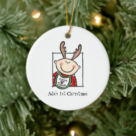 光パーソナライズされた肌トーンベビー顔ベビー第1位 セラミックオーナメント