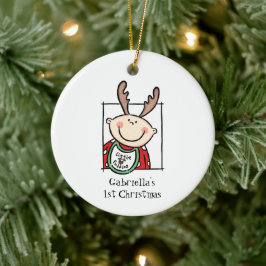 光パーソナライズされた肌トーンベビー顔ベビー第1位 セラミックオーナメント