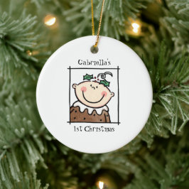 光パーソナライズされた肌トーンベビー顔ベビー第1位 セラミックオーナメント