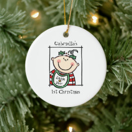 光パーソナライズされた肌トーンベビー顔ベビー第1位 セラミックオーナメント