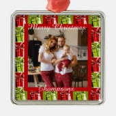 光パーソナライズされた金属オーナメント メタルオーナメント (正面)