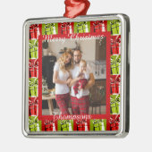 光パーソナライズされた金属オーナメント メタルオーナメント (左)