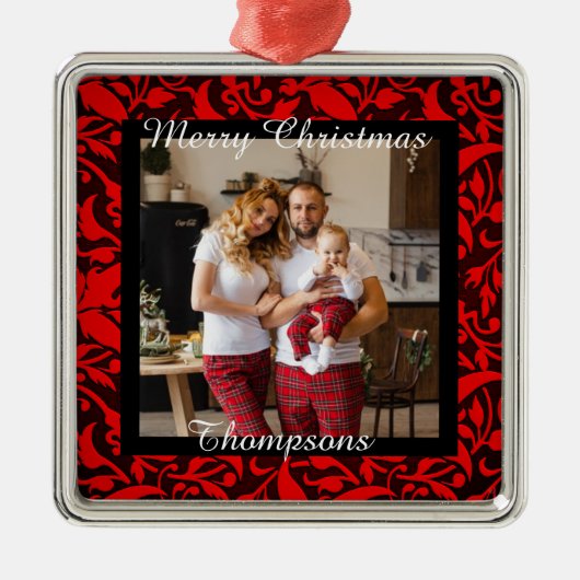 光パーソナライズされた金属オーナメント メタルオーナメント (正面)