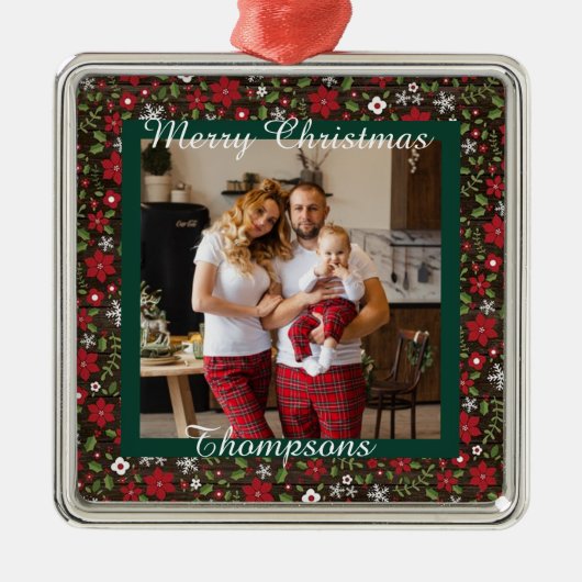 光パーソナライズされた金属オーナメント メタルオーナメント (正面)