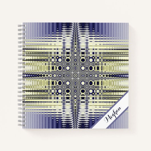 光パーソナライズされた錯視フラクタル ノートブック (正面)