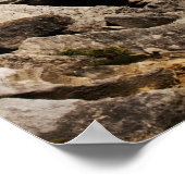 光ビームを伴う岩の灯台 ポスター (角)