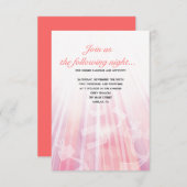 光ビームバーバルミツワー披露宴カード 招待状 (正面/裏面)